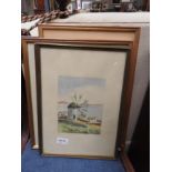 A set of two framed watercolours of Greek landscapes (2)