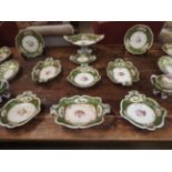 A large English fruit dessert service, probably Derby,