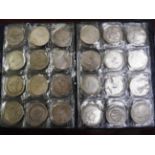A cased collection of faux coins