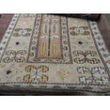 An antique Turkish rug,