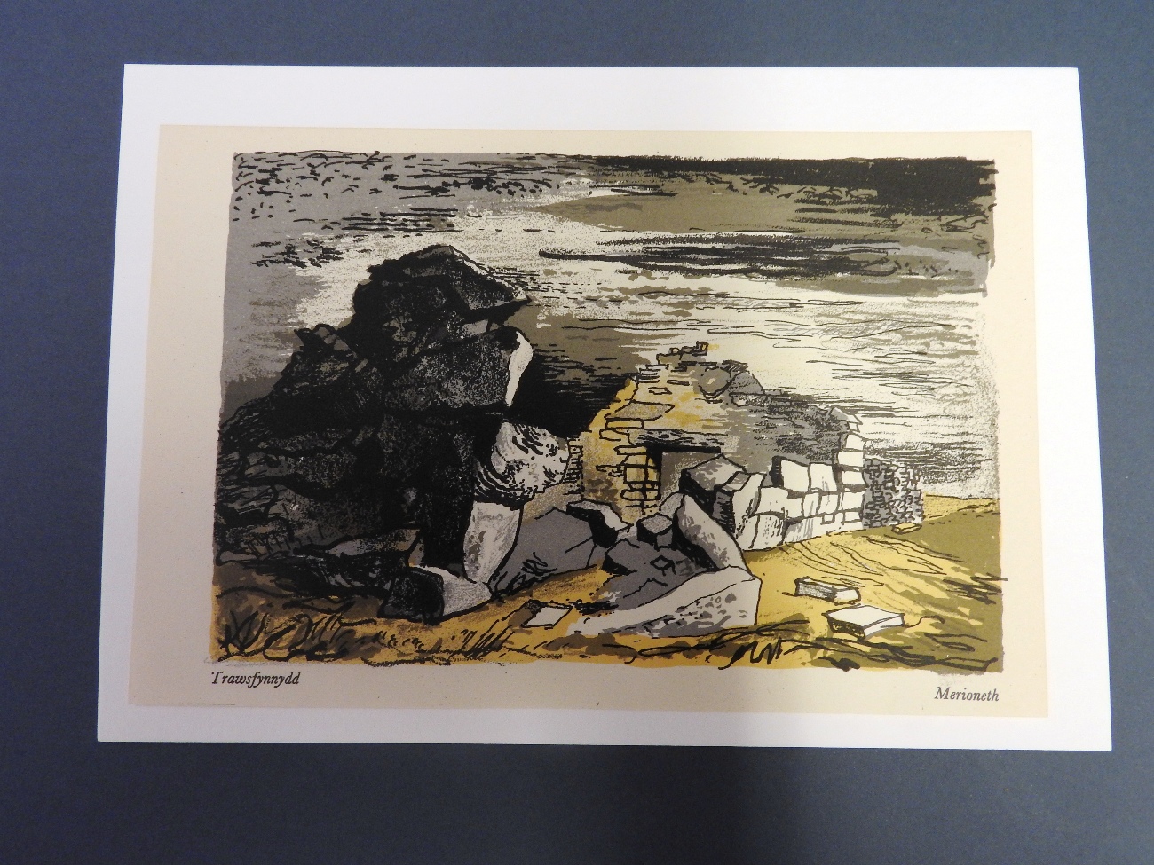 A lithograph depiciting welsh 'Scene' by John Piper,