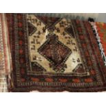 A handmake silk Ferdous geometric antique rug