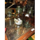 A collection of glass medicine jars (5)