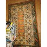 A Turkish Kazak design rug of small proportions,