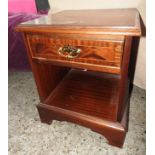 A pair of Geogian design mahogany bedside cabinets,