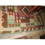 A Kelim rug with all over geometric pattern