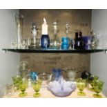 A mixed collection of cut glass and decanters (qty)