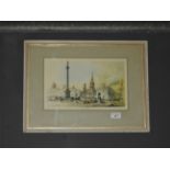 Three prints of London including Trafalgar Square