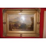 A 19th century oil on board,