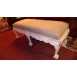 A French style white painted window seat