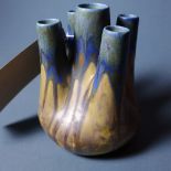 An Art Nouveau studio pottery crocus vas