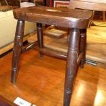 A 19th century elm and beech milking sto