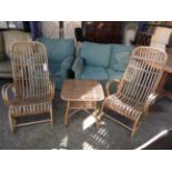 A pair of French 20th century wicker gar