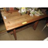 A reclaimed pine country kitchen table,