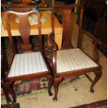 A set of Queen Anne style dining chairs