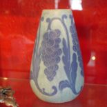 An early 20th century Gustavsberg vase glazed blue and turquoise together with a Spanish silvered