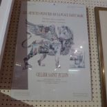 A framed French exhibition poster 'Les Artistes - Pientres de la Place Saint Marc'