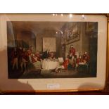 A 19th century framed and glazed print - The Melton Breakfast