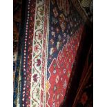 A fine north west Persian Afshar carpet 262cm x 171cm central jade medallion with repeating petal