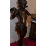 A 20th century bronze of Cupid with quiv