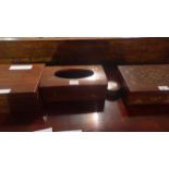 A collection of four Indian teak boxes,