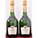 Two bottles of Comtes Taittinger Blanc de Blances