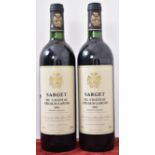 Two bottles of Sarget de Gruaud Larose St Julien 2