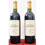 Two bottles of Château Talbot 1997