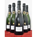 Six bottles of Bollinger, La Grande Année 2004