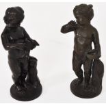A pair of 19th Century continental bronzes