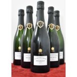 Six bottles of Bollinger, La Grande Année 2004