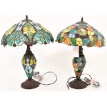 A pair of Tiffany design table lamps