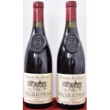 Two bottles of Vacqueyras Domaine des Genets 1997