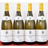 Four bottles of Puligny-Montrachet, Les Meix, Oliv