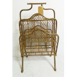 A brass Edwardian magazine rack