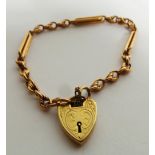 A 9ct gold 12.8g locket bracelet