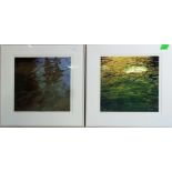 Jan Dibbets (Contemporary, Dutch) a pair of limited edition chromogenic colour prints of water