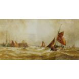 J E Edwards (20th Century, British), 'Tracking into Port Morlie, Germany, watercolour on paper,