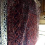 A part silk Persian design rug,