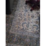 A fine central Persian Kashan carpet 330cm x 240cm stylised repeating spandrels all over on an