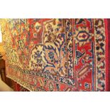 A fine North West Persian Bakhatar rug 218cm x 155cm central star medallion with repeating petal