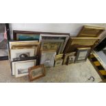 A large quantity of oil pictures, prints and others