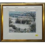 A pair of signed limited edition lithographs of woodland scenes