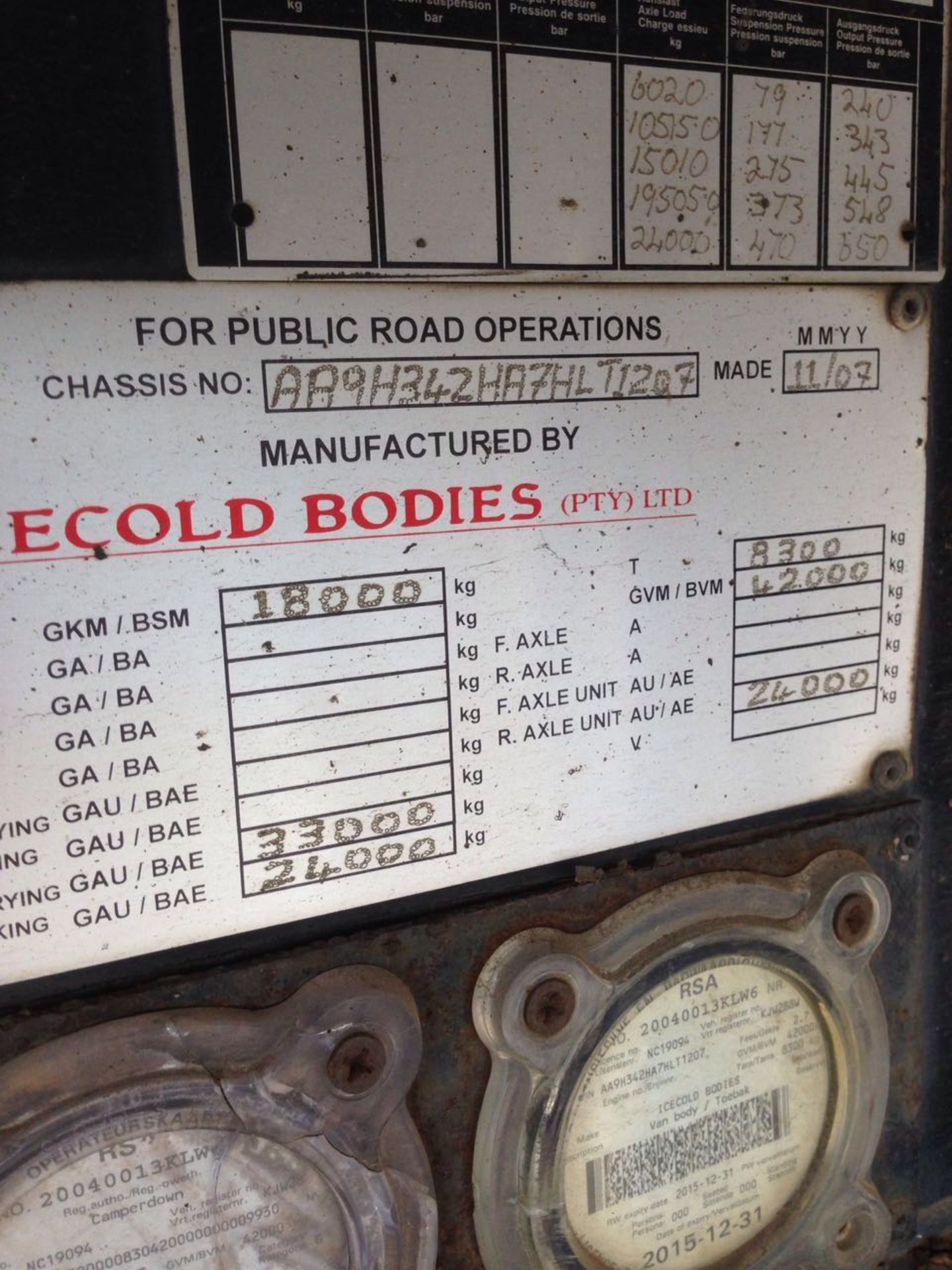 2007 ICE COLD BODIES REFRIGERATED TRI-AXLE TRAILER ACCIDENT DAMAGE - Subject to Confirmation - Image 5 of 8