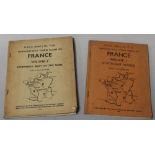 TWO WORLD WAR II VOLUMES OF TOWN PLANS OF FRANCE, published by the Directorate of Military Survey 19