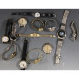 A SMALL COLLECTION OF WRISTWATCHES, to include two gentleman's 'Smith Empire' examples