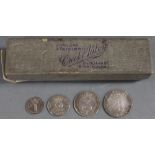 A GEORGE III 1784 MAUNDY SET, 1d, 2d, 3d and 4d