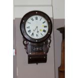 AN AMERICAN ROSEWOOD WALLCLOCK