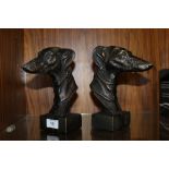 *A PAIR OF GREYHOUND BOOKENDS