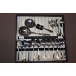 A CASED SPOON & FORK SET